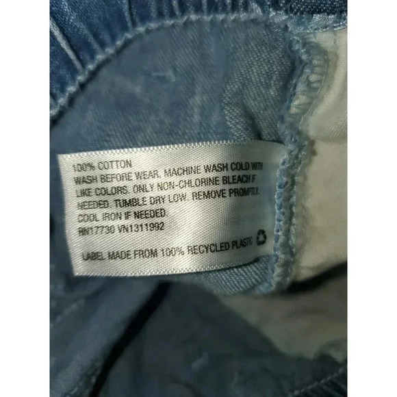 Cat & Jack Blue Pull On Jeans Girls Size Small 6/6x 100% Cotton - Picture 4 of 4